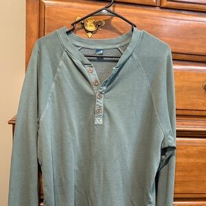Old Navy Women’s Teal Henley Long Sleeve Shirt